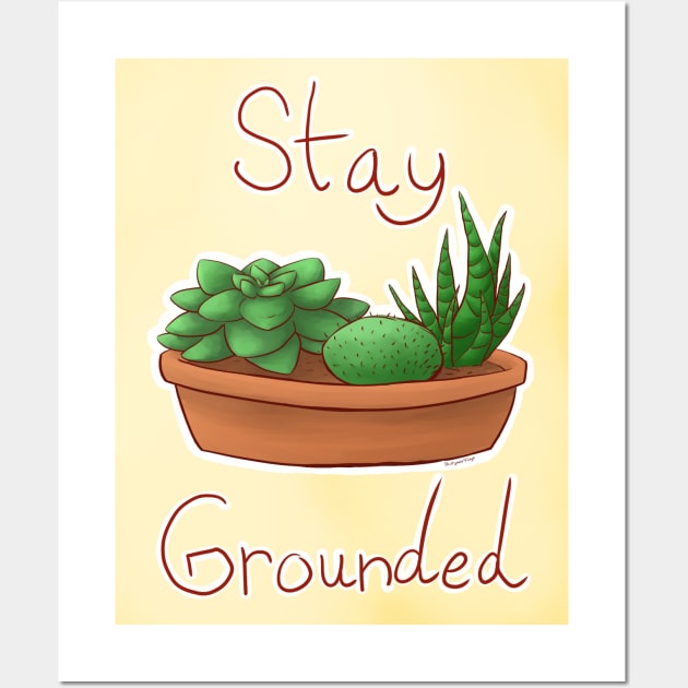 Stay Grounded (w/background) Wall Art by Shotguns4Legs